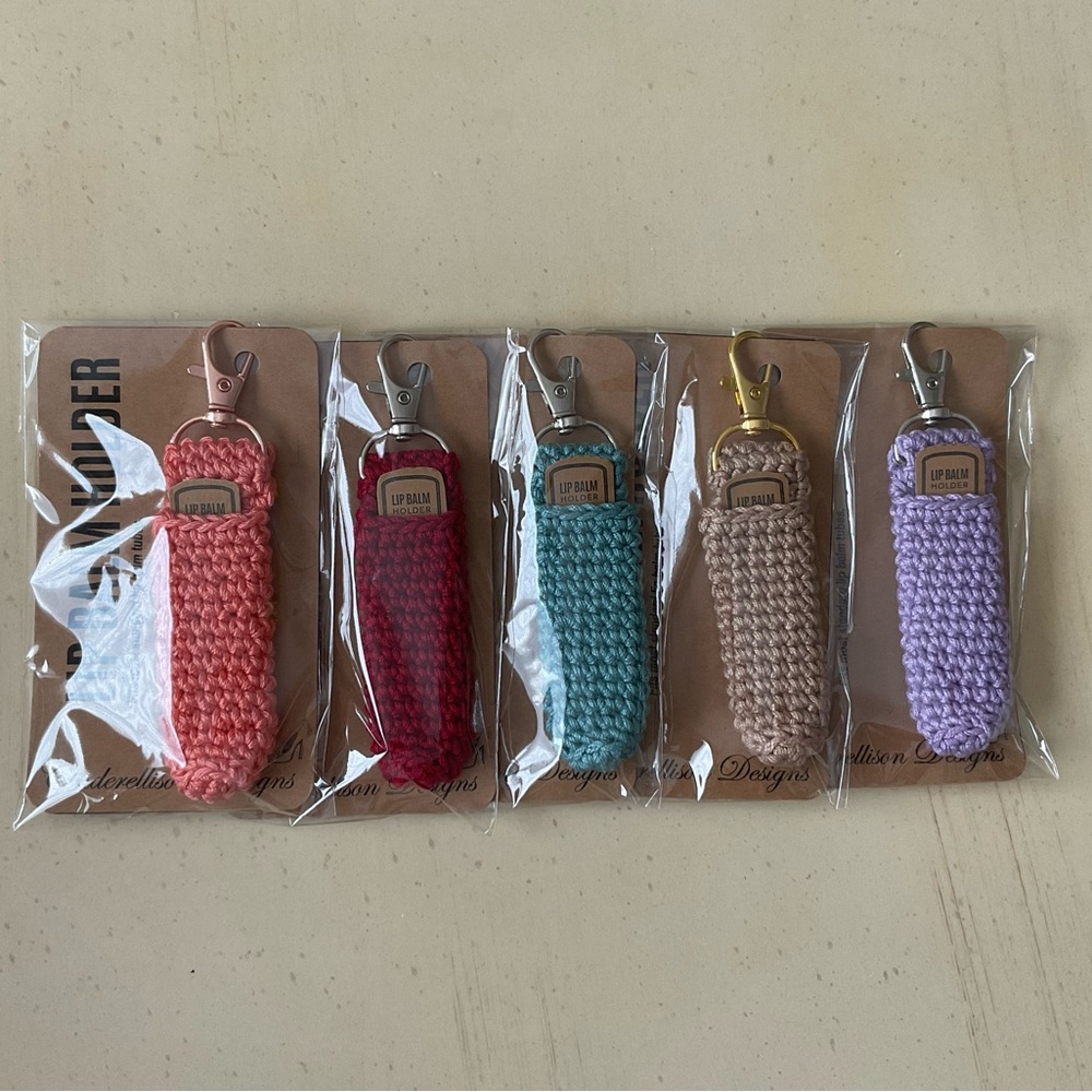 Hand Crocheted Lip Balm Holder - Your Choice of One💄